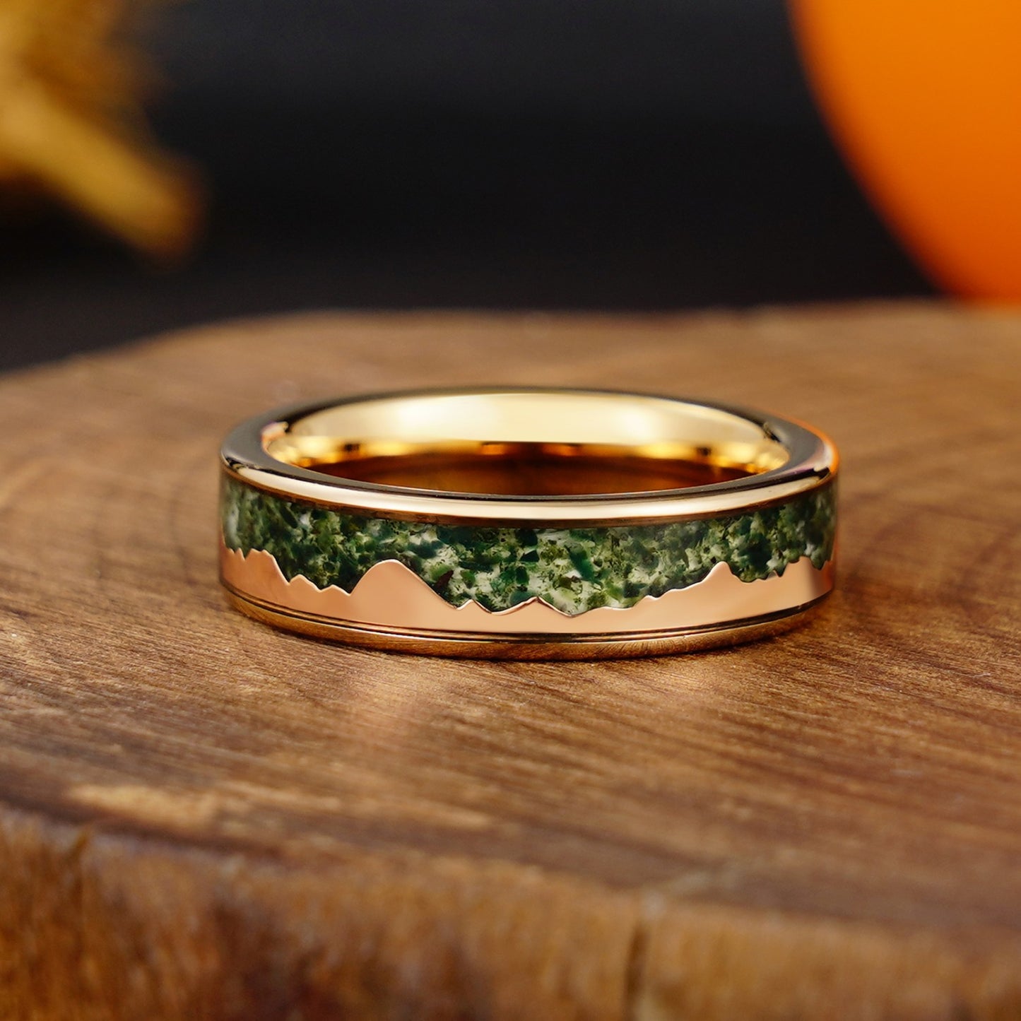 Custom Made Rings (Natural Gemstones Inlay)